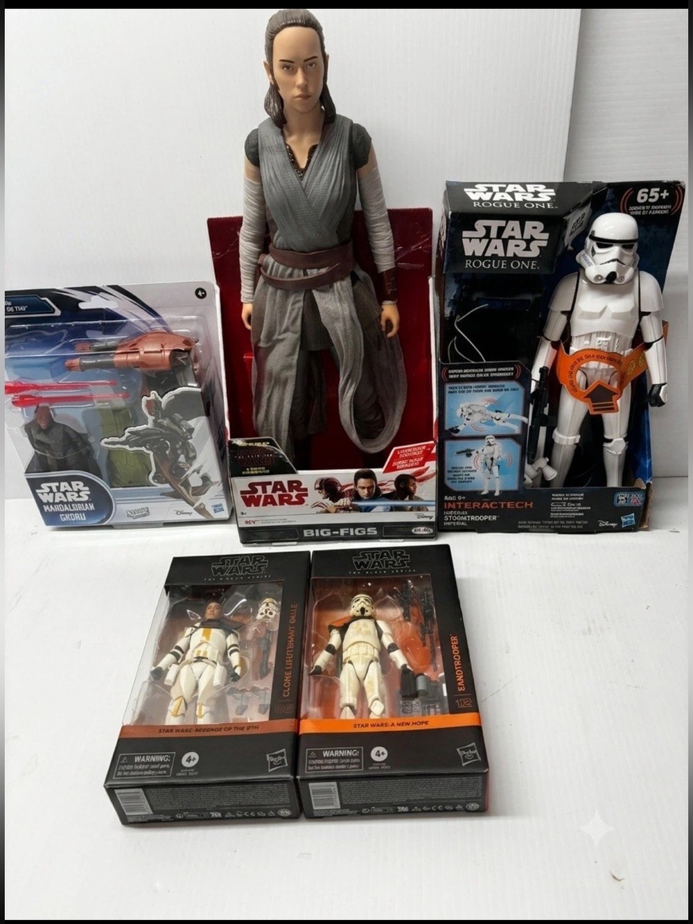 Star Wars Black Series LOT of 5 Stormtrooper Guard Droid Galle Sandtrooper Rey